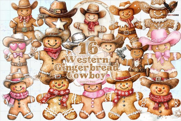 Download Western Gingerbread Cowboy Clipart PNG - Premium Resources